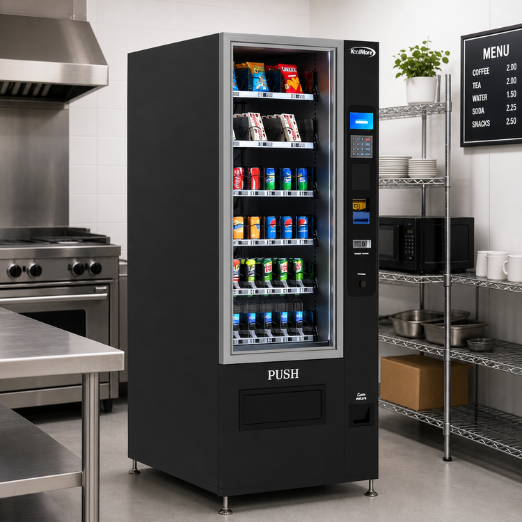 Product image #2 for KoolMore Refrigerated Snack and Drink Vending Machine with 36 Slots and Bill Acceptor, Black