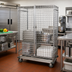 Thumbnail image #2 for Quantum 36 x 24 x 70 Inch Mobile Security Cage with Dolly Base, Chrome Plated