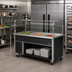 Thumbnail image #2 for Randell 36-Inch Mobile Refrigerated Cold Food Table with Open Base and 2 x 12 x 20 Pan Capacity