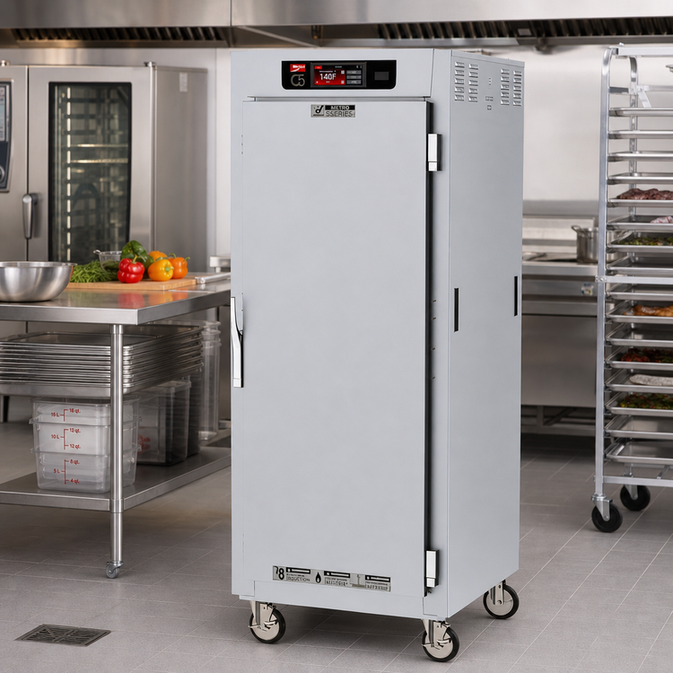 Product image #2 for Metro C5 8 Series Mobile Full-Height Pass-Thru Controlled Temperature Holding Cabinet with Touch-Screen Controls