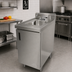 Thumbnail image #2 for Advance Tabco 18-Inch x 30-Inch Stainless Steel Freestanding Hand Sink Cabinet with Faucet and Hinged Door