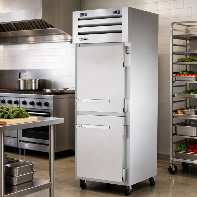 Product image #2 for True SPEC SERIES One-Section Dual Temperature Reach-In Refrigerator/Freezer with Two Stainless Steel Half Doors