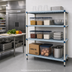Thumbnail image #2 for MetroMax Q 4-Shelf Add-On Polymer/Wire Shelving Unit, 30W x 24D x 63H