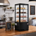 Thumbnail image #2 for BakeryXpress Countertop Refrigerated Display Case with 1 Hinged Glass Door and 3 Adjustable Shelves