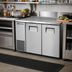 Thumbnail image #2 for True 48-1/8-Inch Two-Section Back Bar Cooler with Solid Hinged Locking Doors and Stainless Steel Top