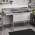 Thumbnail image #2 for Advance Tabco 2-Compartment Fabricated Sink with 24-Inch Left Drainboard, 18 x 24 x 14-Inch Bowls, 16 Gauge 304 Stainless Steel