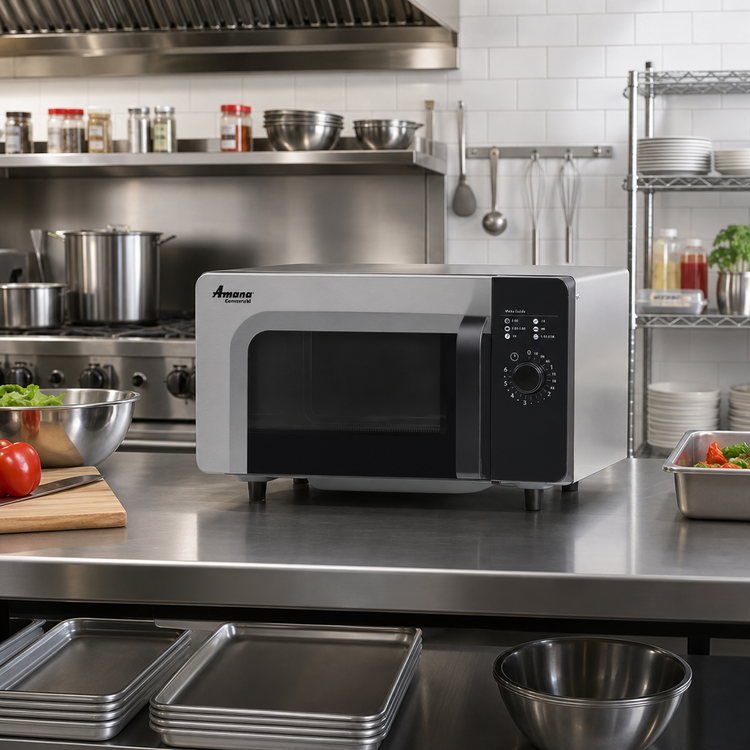 Product image #2 for Amana Commercial RMS10DSA 0.8 Cu. Ft. 1000 Watt Dial-Control Countertop Microwave Oven