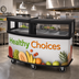 Thumbnail image #2 for Cambro 75-Inch Vending Cart with Safety Barrier, Open Well, Black Strip Wrap