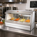 Thumbnail image #2 for Howard-McCray HMC, Hot Cases, 40E Service Cases CHS35-4-S 50-Inch Full-Service Hot Food Case with 3 Heated Wells, Wet/Dry Operation