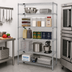 Thumbnail image #2 for Quantum Stationary Wire Shelving Starter Kit, 42W x 14D x 54H, 5 Shelves, Chrome Plated
