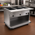 Thumbnail image #2 for Spec-Master PHT3CB-208 3-Well Electric Portable Hot Food Table with Enclosed Base
