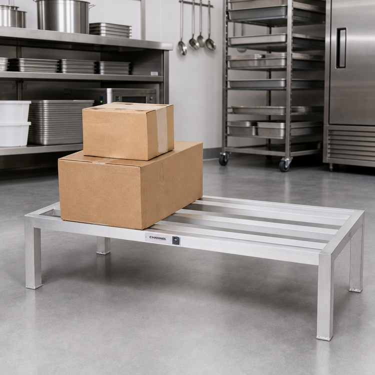 Product image #2 for Channel Manufacturing HD2472 Heavy-Duty E-Channel Aluminum Dunnage Rack, 72 x 24 x 12 Inches