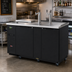 Thumbnail image #2 for Turbo Air Super Deluxe Club Top Beer Dispenser, 3 Half-Barrel Capacity, 2 Columns, Black Laminated Exterior, 115V