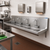 Thumbnail image #2 for BK Resources ADA 4-Station Wall-Mounted Hand Wash Sink, 96-Inch, 304 Stainless Steel