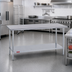 Thumbnail image #2 for Duke Stainless Steel Work Table with Undershelf and Posts, 108 x 30 x 36 Inches, Flat Top Without Backsplash