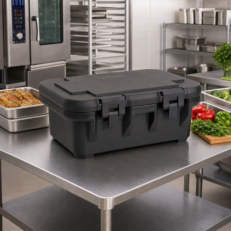 Product image #3 for Cambro Ultra Pan Carriers S-Series Non-Electric Top-Loading Insulated GN Food Pan Carrier for 1 Full-Size or Fractional Pan Up to 6 Inches Deep, Black