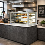 Thumbnail image #2 for Federal Industries Italian Glass Series ITH6034 60-Inch Heated Drop-In Counter Display Case, Full-Service, 3-Tier, Tempered Glass