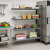 Thumbnail image #2 for Cambro Camshelving Basics Plus 24 Inch x 42 Inch x 72 Inch 4-Tier Vented Add-On Polymer Shelving Unit, Brushed Graphite