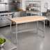 Thumbnail image #2 for Advance Tabco TH2G-365 60-Inch x 36-Inch Maple Top Work Table with Galvanized Base