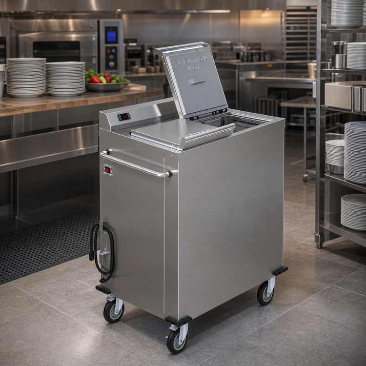 Product image #2 for Dinex Colossus Mobile Convection 2-Silo Plate and Wax Base Heater/Dispenser