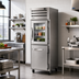 Thumbnail image #2 for True Spec Series One-Section Reach-In Combination Half Swing Door Refrigerator with Glass and Stainless Steel Half Doors