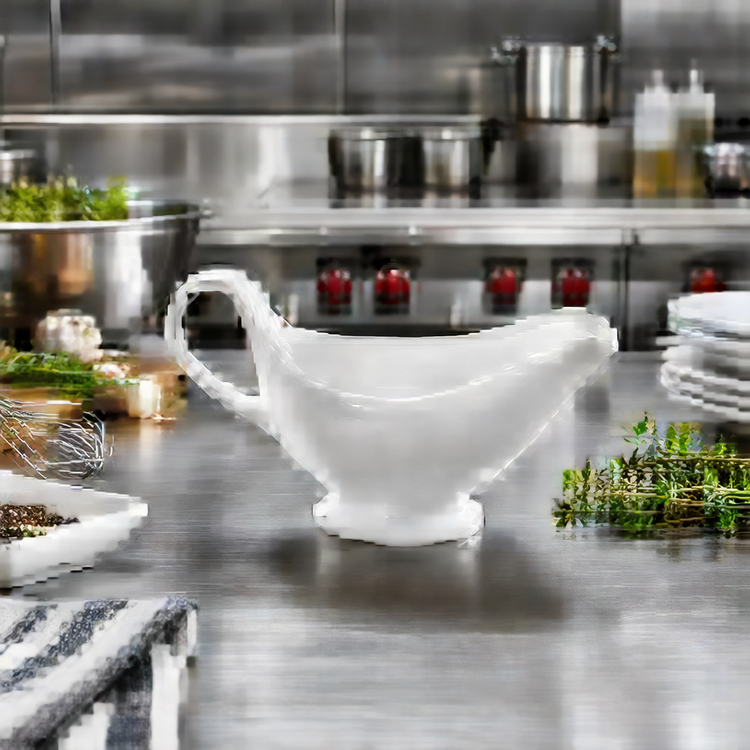 Product image #2 for American Metalcraft 9 oz Medium White Porcelain Gravy Boat