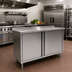 Thumbnail image #2 for Spec-Master 96-Inch x 30-Inch 14-Gauge 304 Stainless Steel Enclosed Work Table with Cabinet Base and Hinged Doors