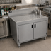Thumbnail image #2 for Advance Tabco Prestige Supreme Underbar Stainless Steel Drainboard Cabinet with Removable Hinged Doors, 36 x 30 x 36 Inches