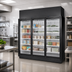 Thumbnail image #2 for True TRM3L-NN Three-Section Low-Temp Glass Door Freezer Merchandiser, Self-Contained, Black Exterior/White Interior