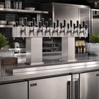 Thumbnail image #2 for Perlick Corporation 4006-18BX18B2 Extra-High Back-to-Back Bridge Tee Countertop Glycol-Cooled Draft Beer Tower, 36 Faucets, Stainless Steel
