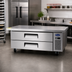 Thumbnail image #2 for Atosa Refrigerated Chef Base with Extended Top, 2-Drawer, 60-1/2 Inch Wide, Side-Mounted Self-Contained