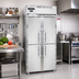 Thumbnail image #2 for Continental Refrigerator Designer Slim Line Two-Section Reach-in Freezer with Half-Height Solid Doors
