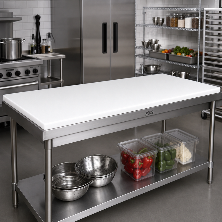 Product image #2 for John Boos 96-Inch x 30-Inch x 1-Inch Reversible Poly Work Table Top