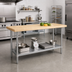 Thumbnail image #2 for Eagle Group 60 Inch x 24 Inch Hardwood Top Work Table with Open Stainless Steel Base and Undershelf