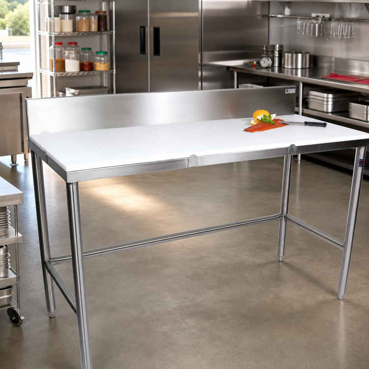 Product image #2 for John Boos 108-Inch x 30-Inch Reversible Poly Top Trimming Table