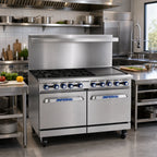 Thumbnail image #2 for Imperial (Middleby) Pro Series IR-6-G12-C-XB 48-Inch Gas Restaurant Range with 6 Open Burners, 12-Inch Griddle & Convection Oven
