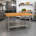 Thumbnail image #2 for John Boos 48-Inch x 30-Inch Wood Top Work Table with Adjustable Undershelf and Stainless Steel Legs
