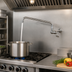 Thumbnail image #2 for Manual Wall-Mount Pot Filler Faucet with 12-Inch Swing Spout and Wrist Handle