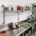 Thumbnail image #2 for Quantum Cantilever Single Shelf Wall-Mount Wire Shelving Unit, 72W x 18D, Chrome Plated