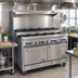 Thumbnail image #2 for Comstock-Castle 72-Inch Commercial Gas Step-Up Range with 12 Star Burners and 2 Standard Ovens