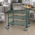 Thumbnail image #2 for Quantum 3-Shelf Wire Utility Bus Cart, 30 x 21 Inches, 1200 lb. Capacity, Green Epoxy Finish