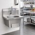 Thumbnail image #2 for Wall-Mounted Hand Sink with Single Knee Pedal, Skirt, and Gooseneck Faucet