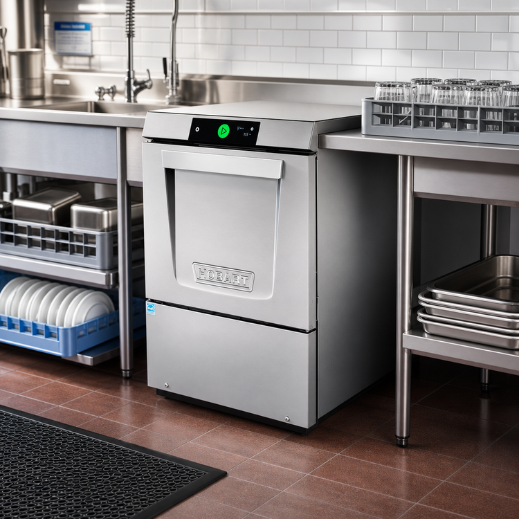 Product image #2 for Hobart LXNH-30 High-Temperature Undercounter Dishwasher