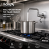Thumbnail image #2 for Town Equipment Manual Wall/Splash-Mount Pot Filler Faucet with 6-Inch Swivel Spout and Wrist Handle