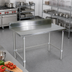 Thumbnail image #2 for John Boos Stallion 60-Inch x 36-Inch Stainless Steel Work Table with 5-Inch Backsplash