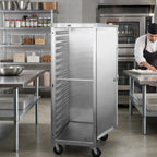 Thumbnail image #2 for Metro CD4N Mobile Aluminum Sheet Pan Delivery/Storage Cabinet, 40-Pan, Non-Insulated, Lockable Solid Door, 18 x 26 in.