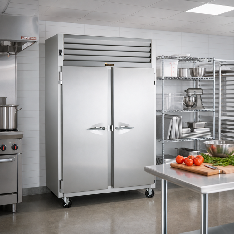Product image #2 for Traulsen Spec-Line 48-Inch Remote Reach-In Freezer, 2-Section, Half-Height Solid Doors