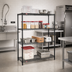 Thumbnail image #2 for Eagle Add-A-Shelf 4-Tier Wire Shelving Starter Unit, 48W x 14D x 63H, Black Epoxy