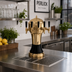Thumbnail image #2 for Perlick Roma Countertop Glycol-Cooled Draft Beer Tower with 5 Faucets, Brass Body and Black Ceramic Skirt