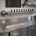 Thumbnail image #2 for Glastender 10-Faucet Pipe Wall Draft Dispensing Tower, Wall Mounted, Glycol-Cooled, Mirror Finish